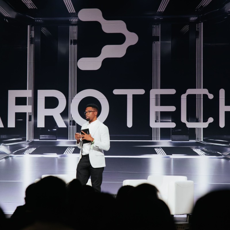 Mike Arbrouet speaking at AFROTECH 2025