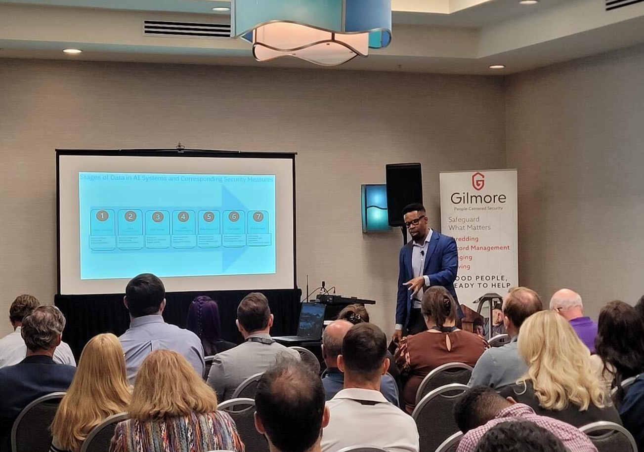 Mike Arbrouet presenting to an audience at ITEN WIRED Summit
